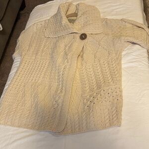 Cozy Cream Cable Knit Cardigan
